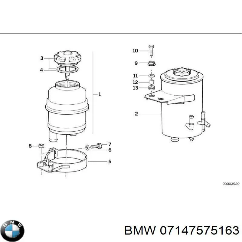 Купить 07147575163 BMW Гайка крепления приемной трубы глушителя (штанов)