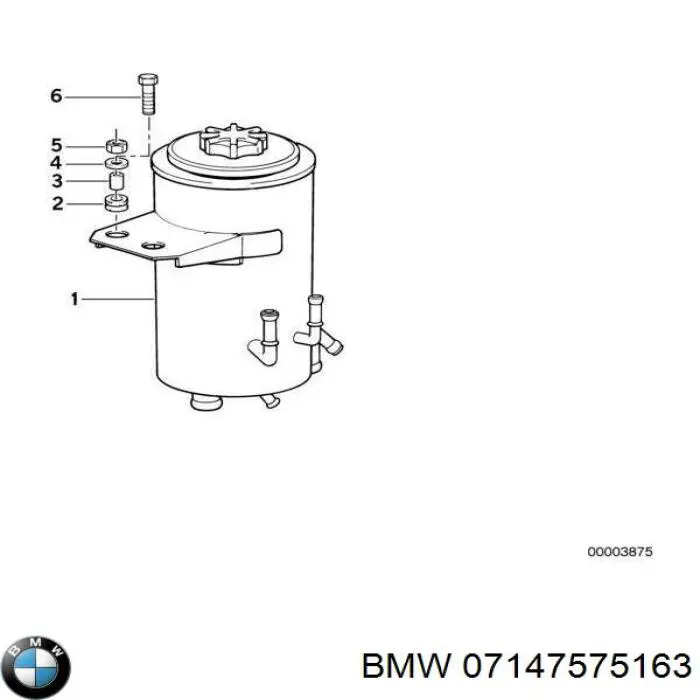 Гайка крепления приемной трубы глушителя (штанов) 07147575163 BMW