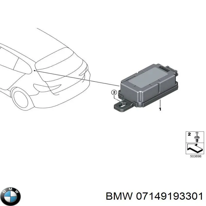 Крепление решетки радиатора BMW 7149193301 цена, от 0.93 USD
