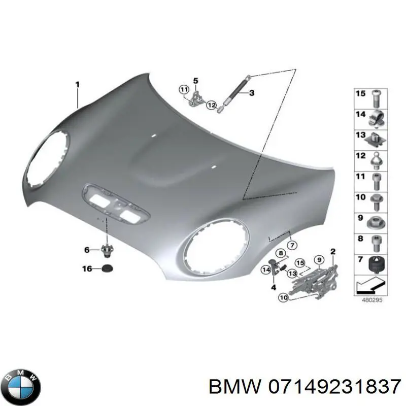 Болт переднего рычага, нижнего BMW 07149231837 цена, от 5.07 USD