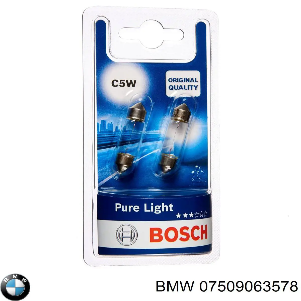 07509063578 BMW лампочка плафона освещения салона/кабины