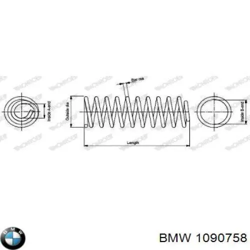 1090758 BMW пружина передняя