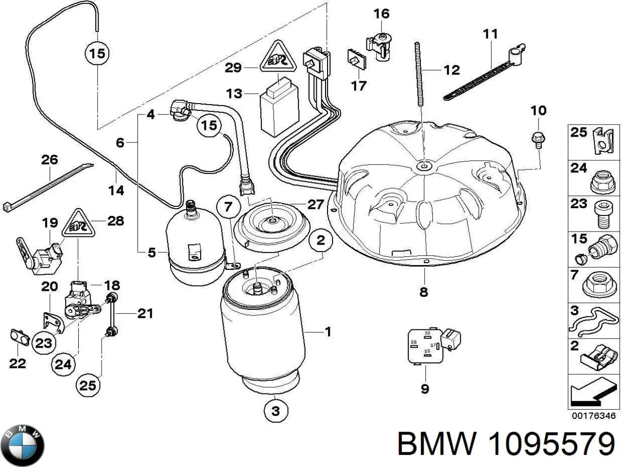 Пневмоподушка задняя BMW 1095579