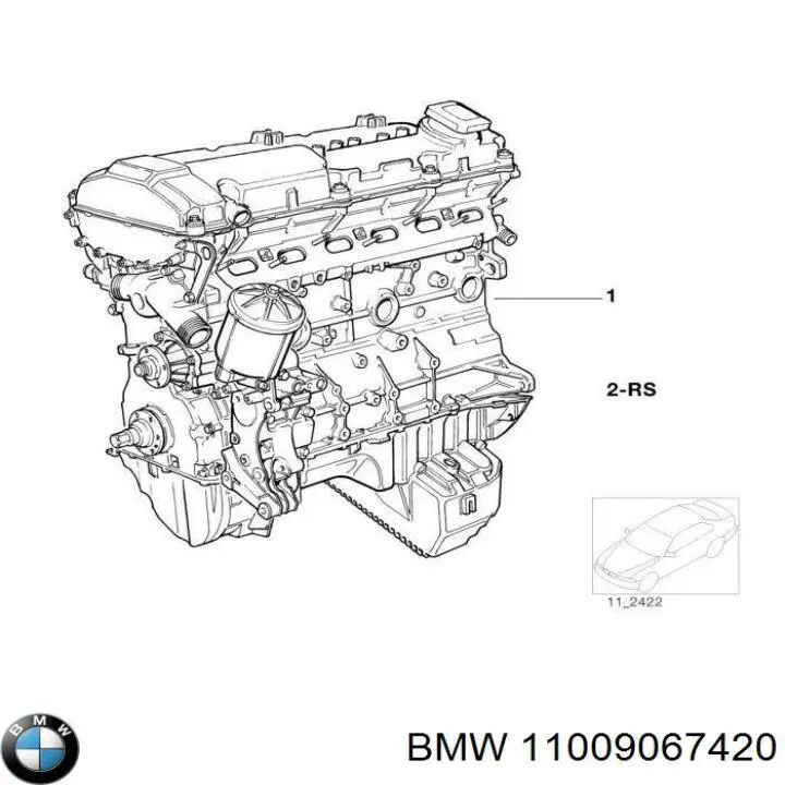 Комплект прокладок двигателя, полный BMW 11009067420