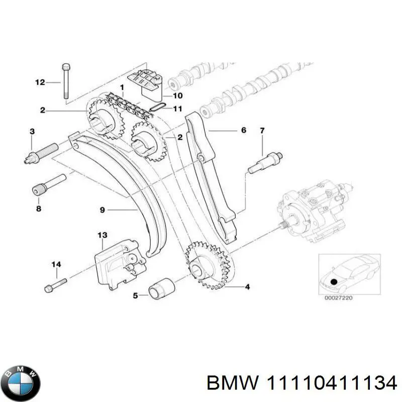 Блок цилиндров двигателя 11110411134 BMW