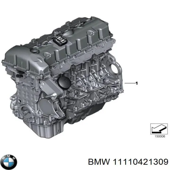 Блок цилиндров двигателя BMW 11110421309