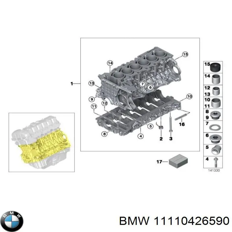 11110426590 BMW parafuso de panela de motor
