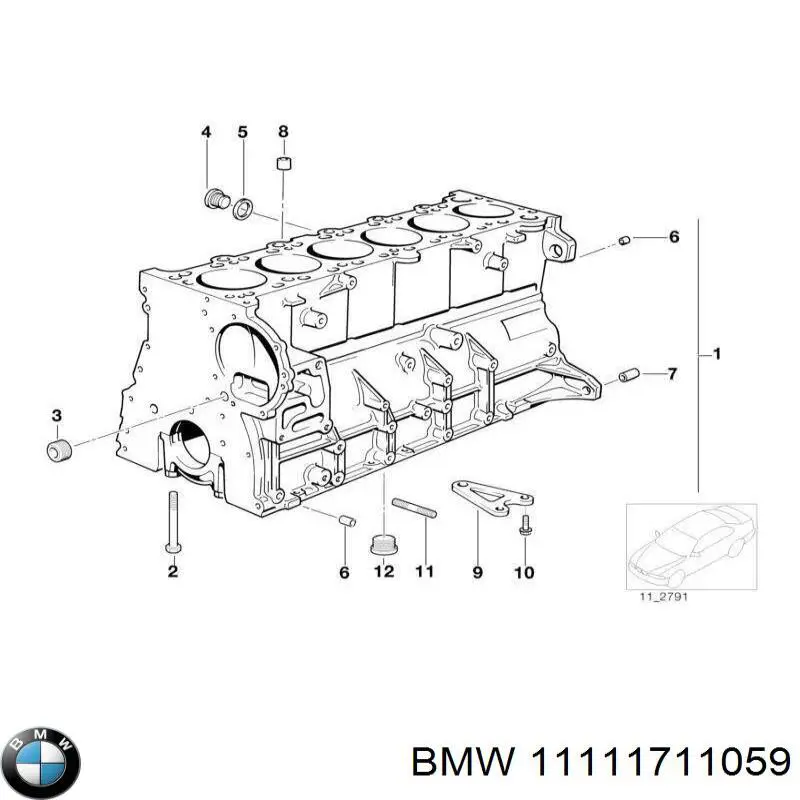 Блок двигателя BMW 11111711059 цена, от 3981.50 USD
