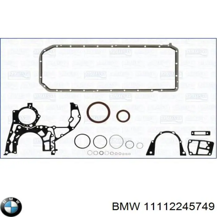 11112245749 BMW комплект прокладок двигателя нижний