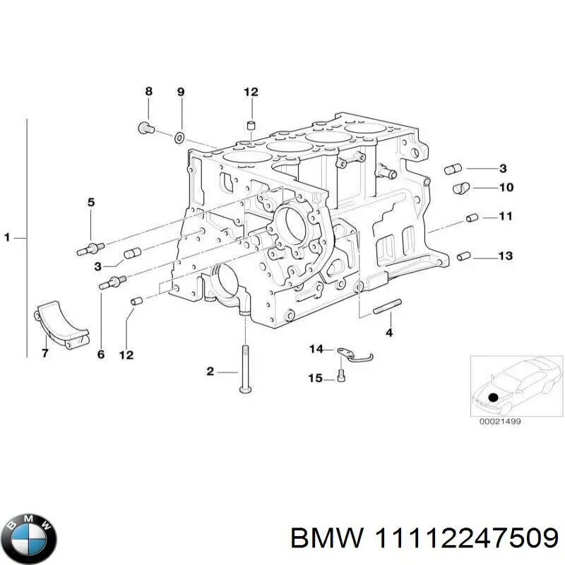 Блок двигателя BMW 11112247509 цена, от 107.69 USD