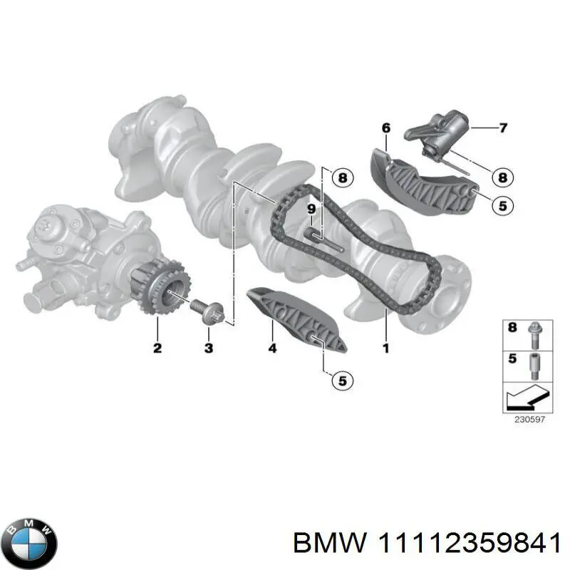 Блок цилиндров двигателя 11112359841 BMW