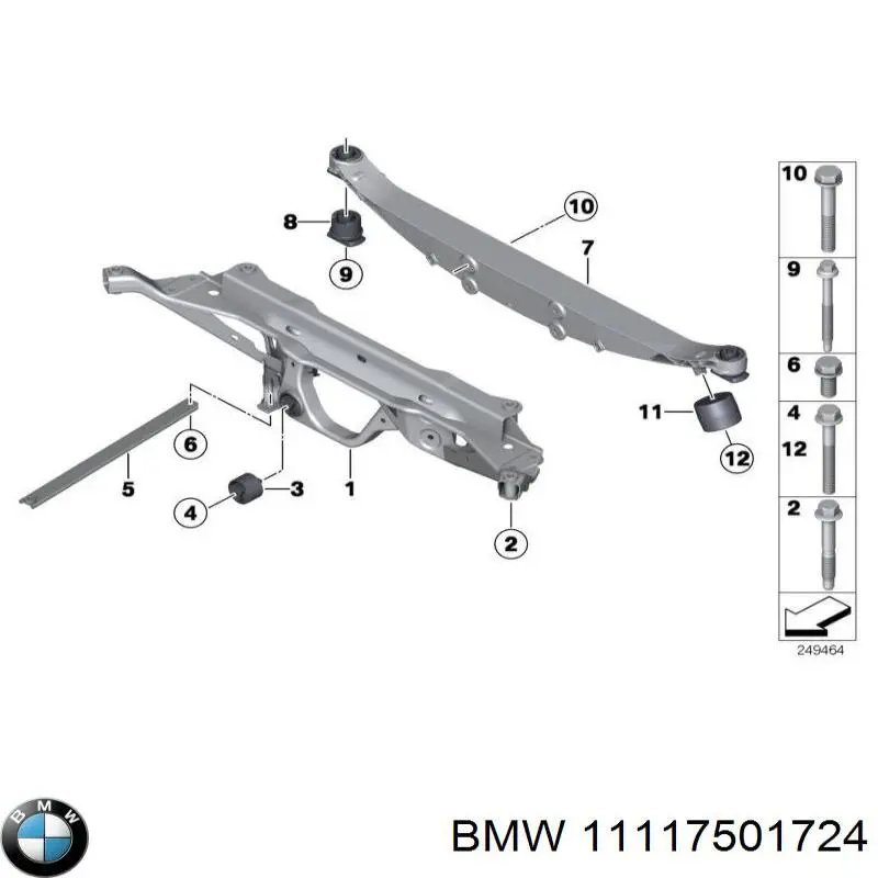 Болт головки блока цилиндров (ГБЦ) BMW 11117501724