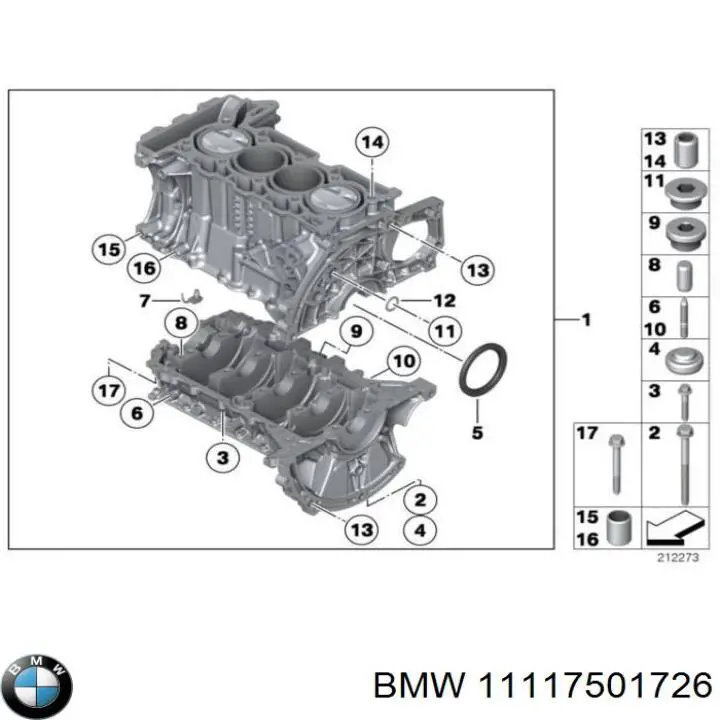 Пробка поддона АКПП 11117501726 BMW