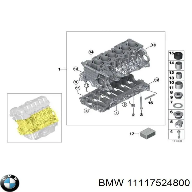 11117524800 BMW filtro de óleo