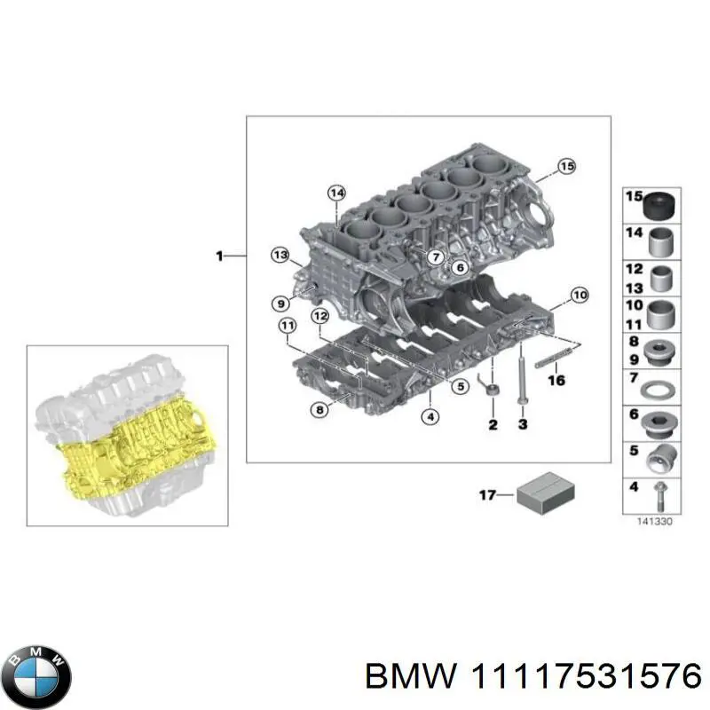 11117531576 BMW filtro de óleo