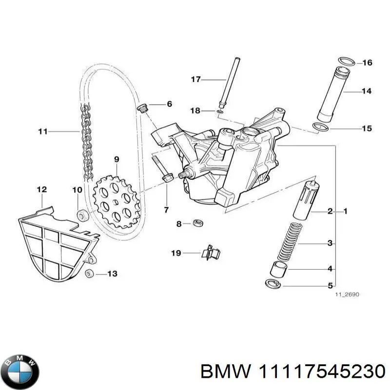 11117545230 BMW Пробка поддона двигателя