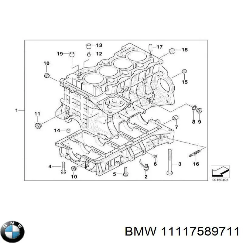 Болт головки блока цилиндров (ГБЦ) BMW 11117589711
