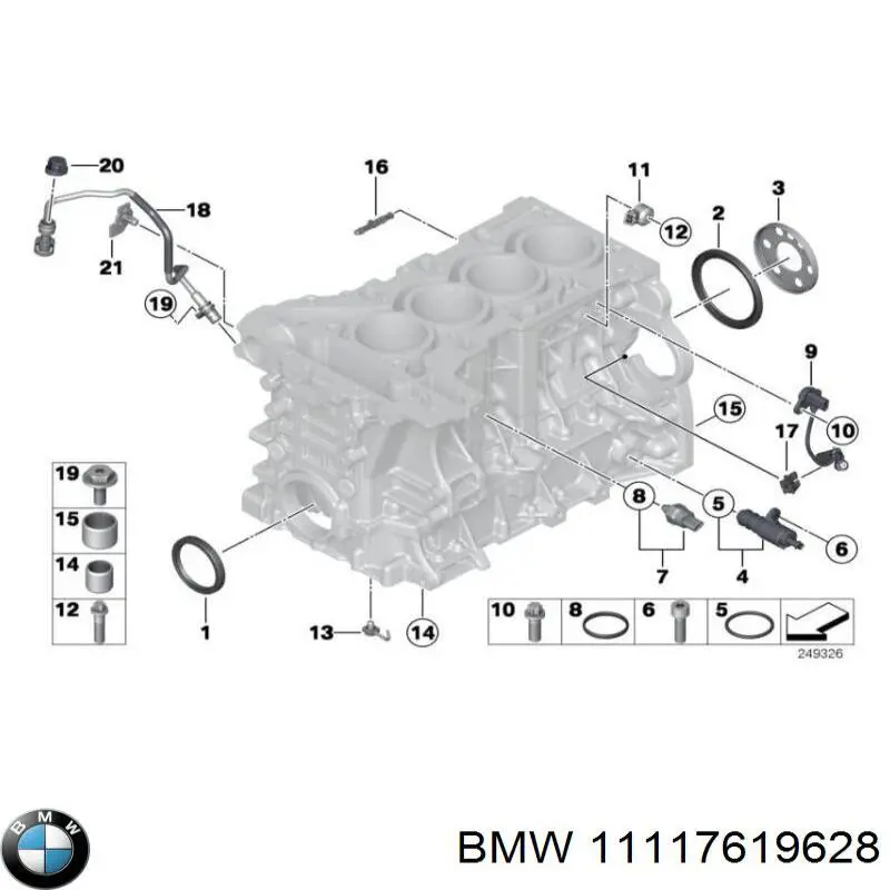 Ремкомплект главного тормозного цилиндра BMW 11117619628