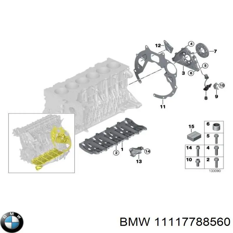 Defletor de óleo de panela de motor para BMW 3 (E46)