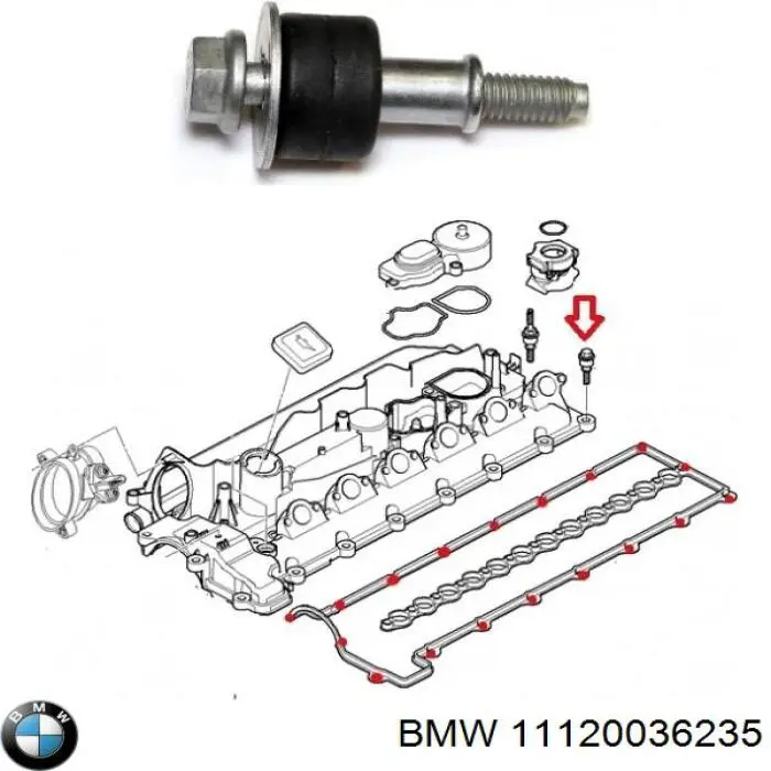 Болт клапанной крышки ГБЦ BMW 11120036235