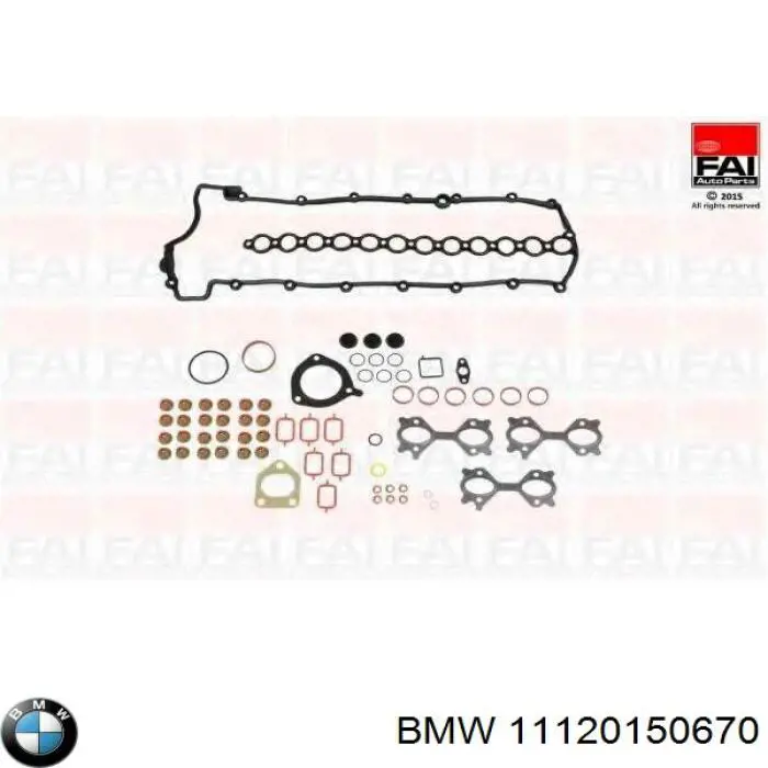 11120150670 BMW комплект прокладок двигателя верхний