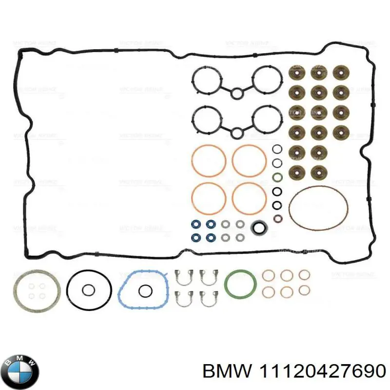 11120427690 BMW комплект прокладок двигателя верхний