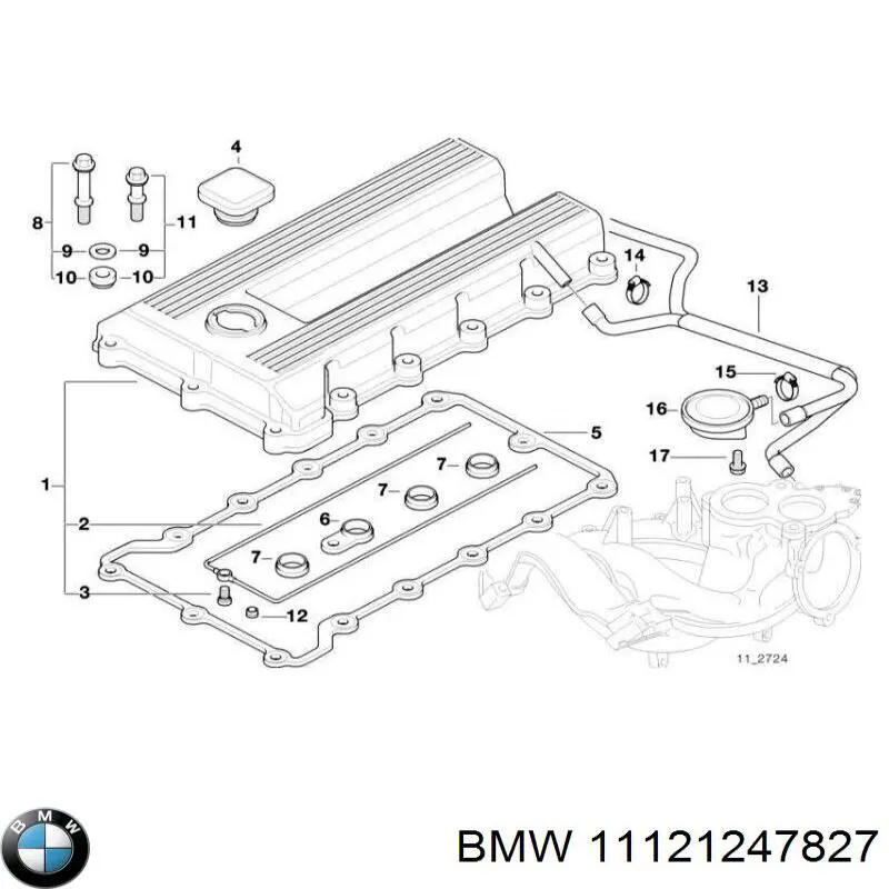Крышка клапанная BMW 11121247827 цена, от 640.77 USD