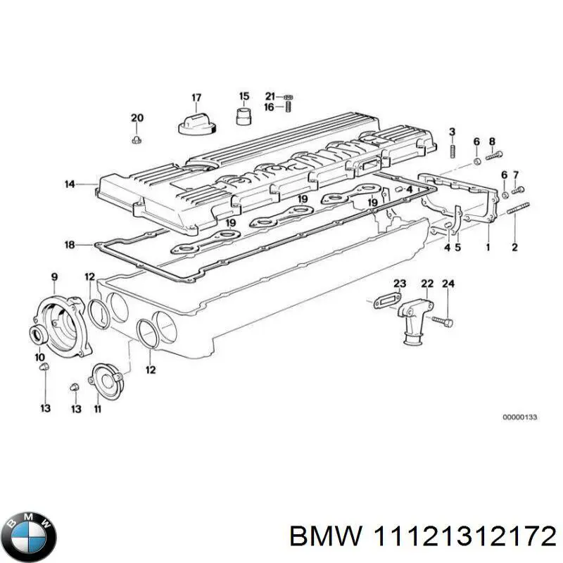 11121312172 BMW прокладка клапанной крышки