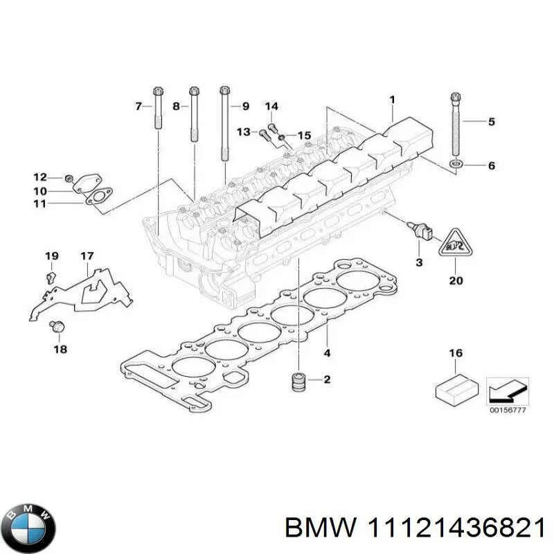 Комплект прокладок двигателя верхний BMW 11121436821