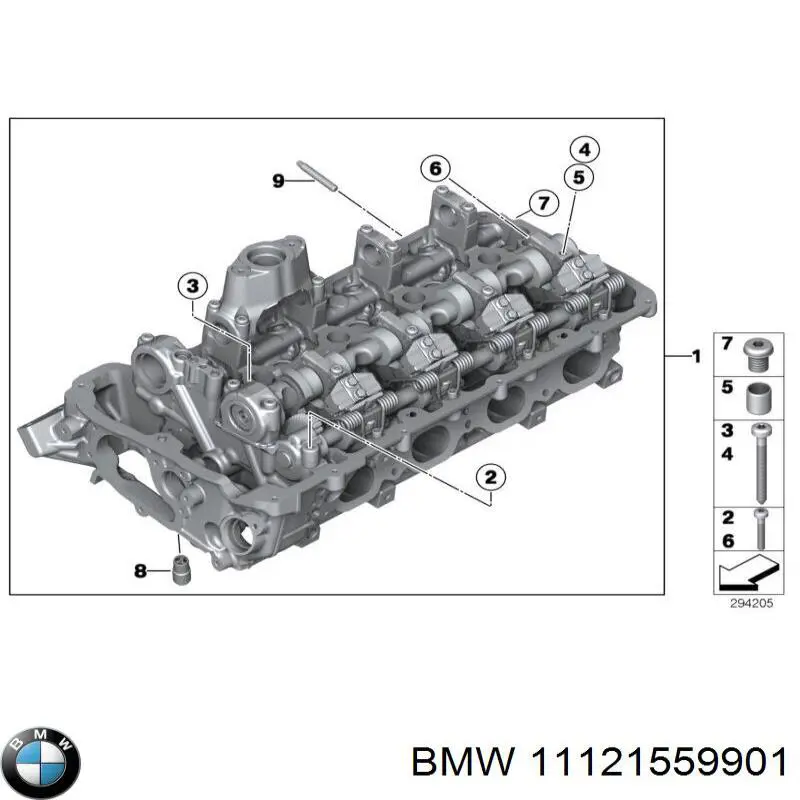 11121559901 BMW Головка блока цилиндров