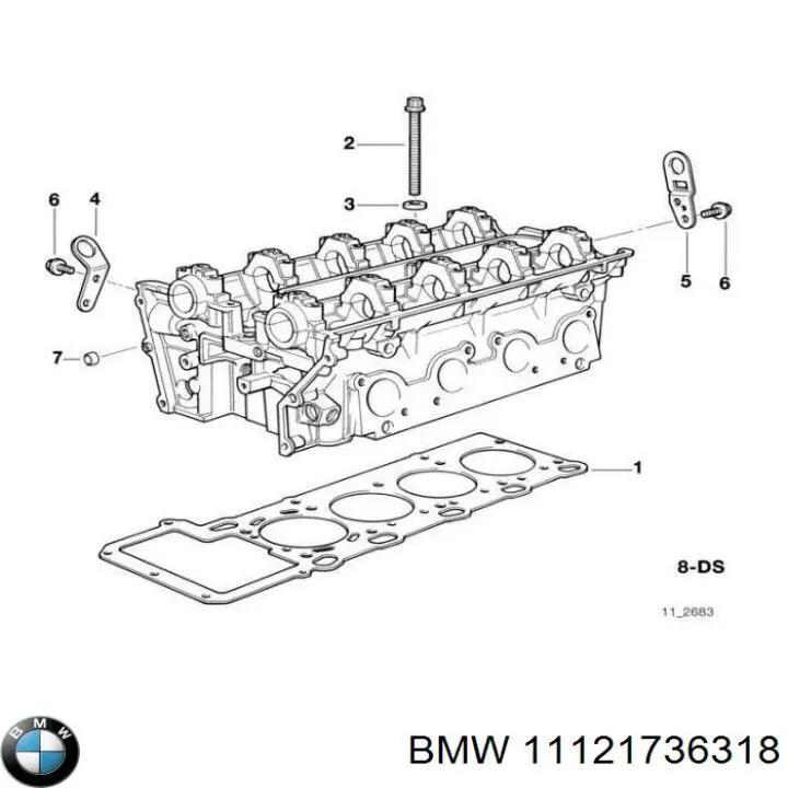 11121736318 BMW прокладка головки блока цилиндров (гбц левая)