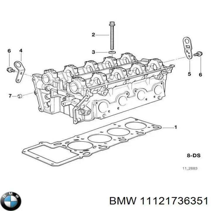 Правая прокладка ГБЦ 11121736351 BMW