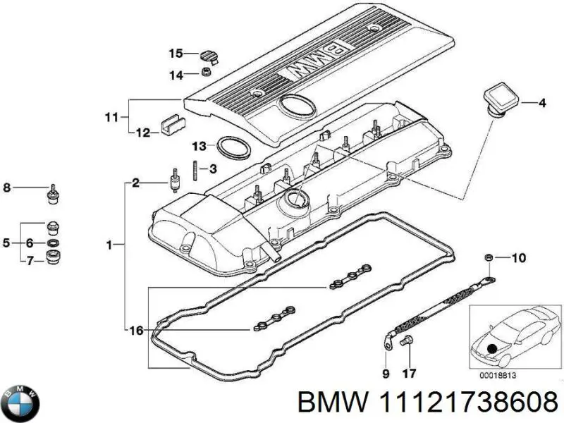  BMW 11121738608 цена, от 9.88 USD