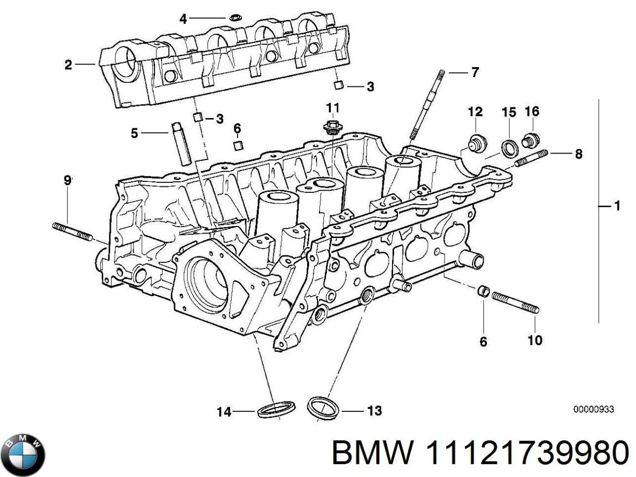 Головка блока цилиндров 11121739980 BMW