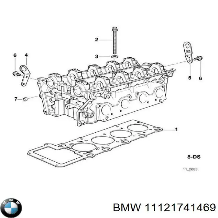 11121741469 BMW прокладка головки блока цилиндров (гбц правая)
