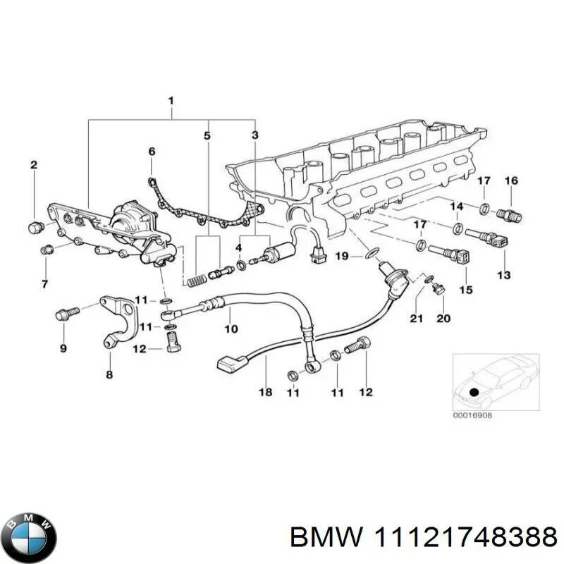 11121748388 BMW Головка блока цилиндров