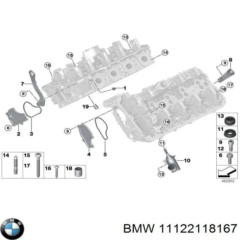 Головка двигателя BMW 11122118167 цена, от 338.60 USD