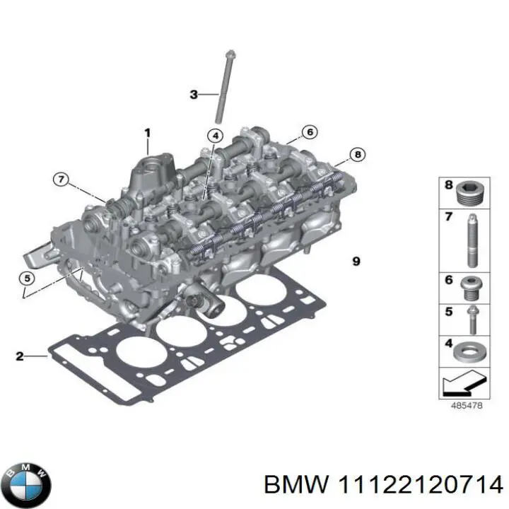 11122120714 BMW Головка блока цилиндров