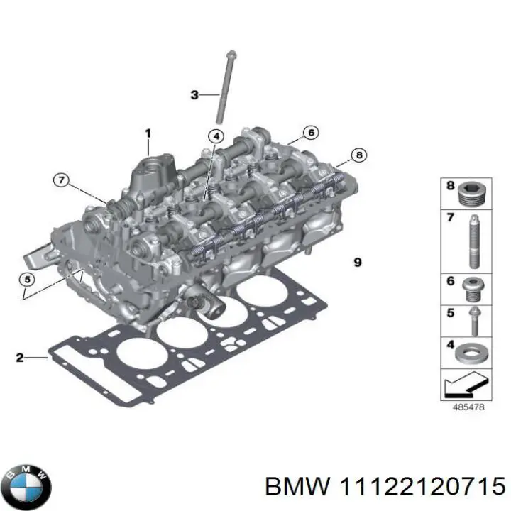 11122120715 BMW Головка блока цилиндров