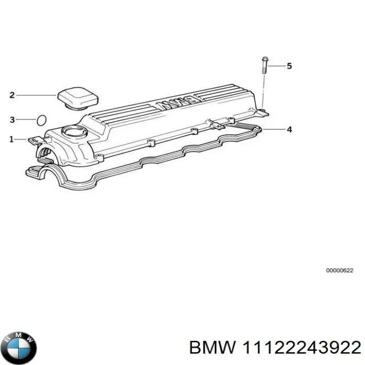 Прокладка клапанной крышки двигателя BMW 11122243922