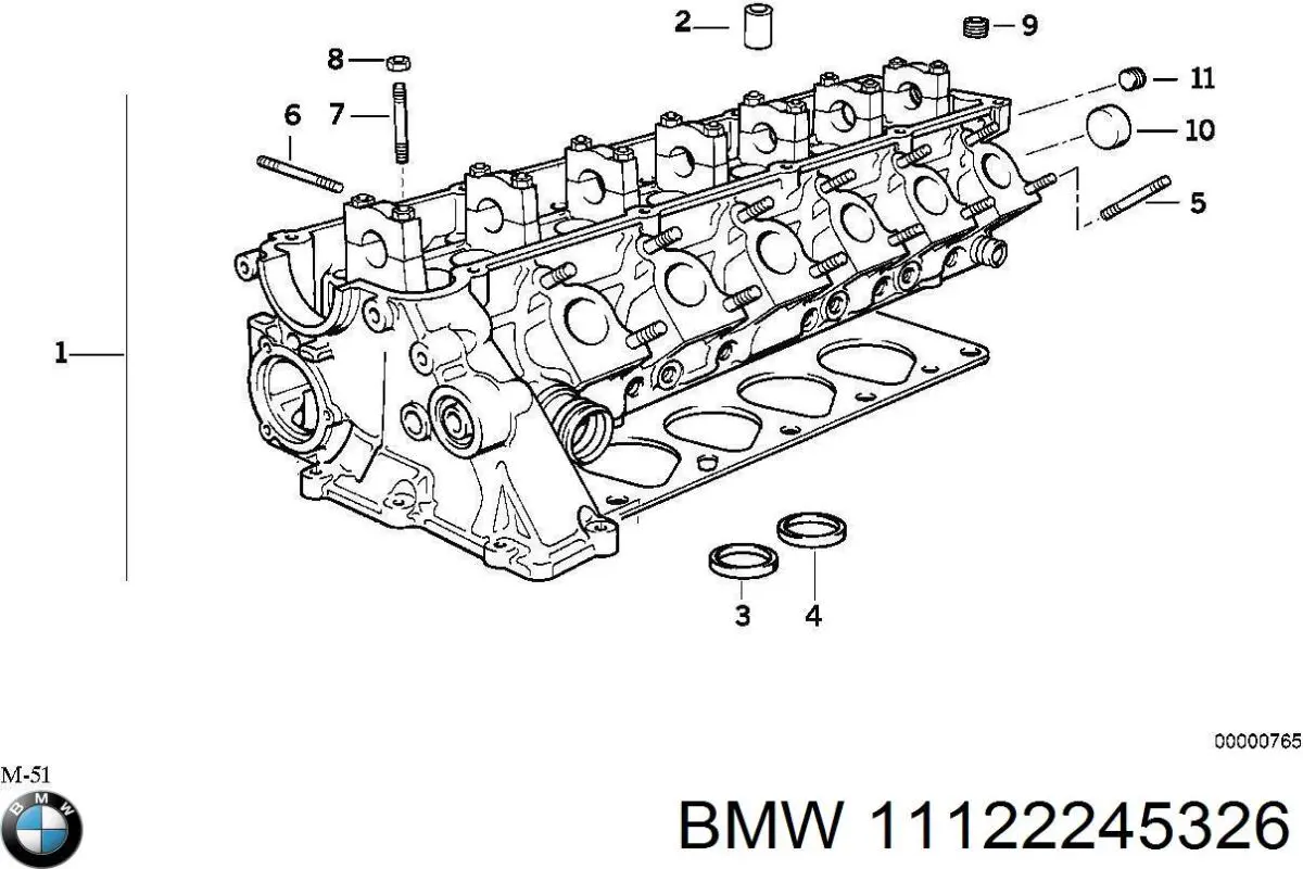 11120031258 BMW cabeça de motor (cbc)