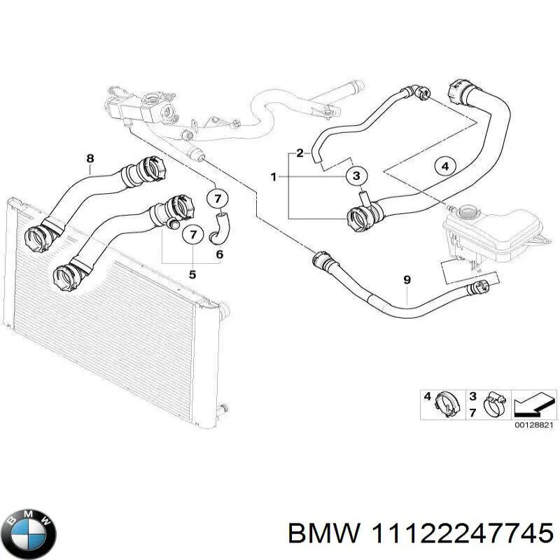 Купить 11122247745 BMW Прокладка фланца системы охлаждения