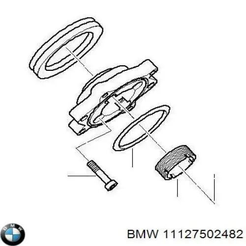 Junta, Tapa de culata de cilindro, Anillo de junta 11127502482 BMW