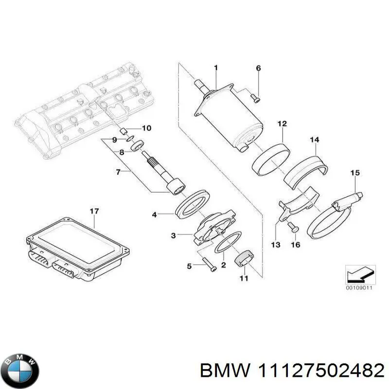 Купить 11127502482 BMW Прокладка клапанной крышки двигателя, кольцо