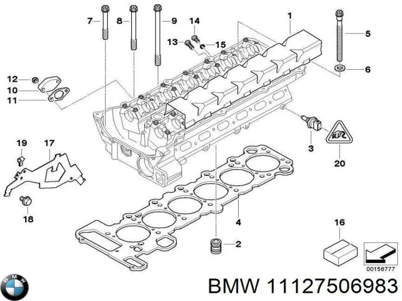 Прокладка головки блока цилиндров (ГБЦ) BMW 11127506983
