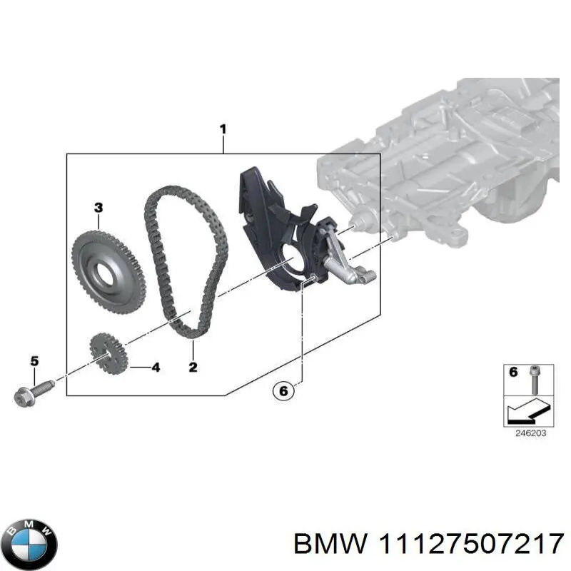 11127507217 BMW Сальник двигателя, распредвала