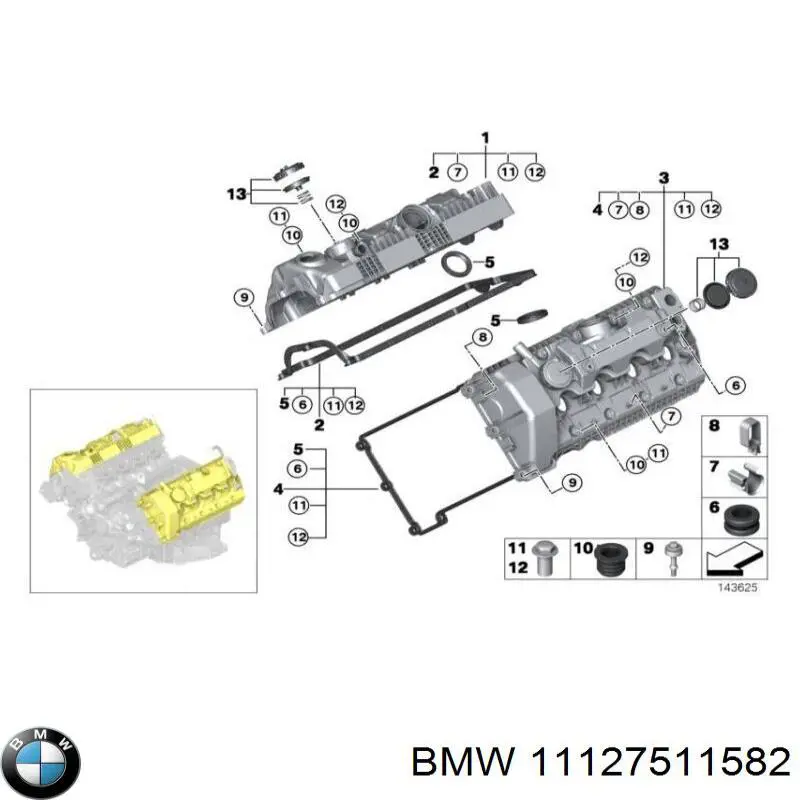 11127511582 BMW vedante de válvula egr de recirculação