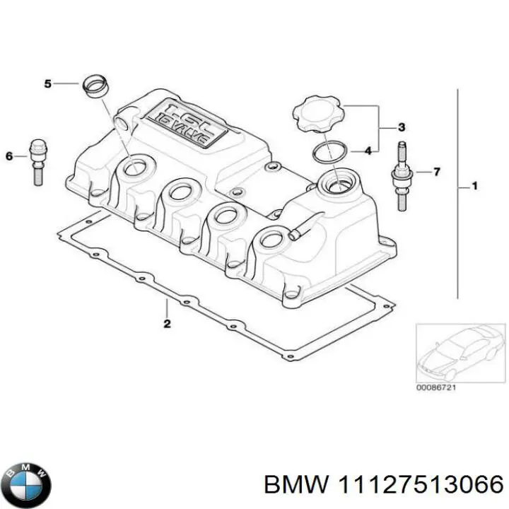 Прокладка клапанной крышки двигателя, кольцо BMW 11127513066 цена, от 4.14 USD