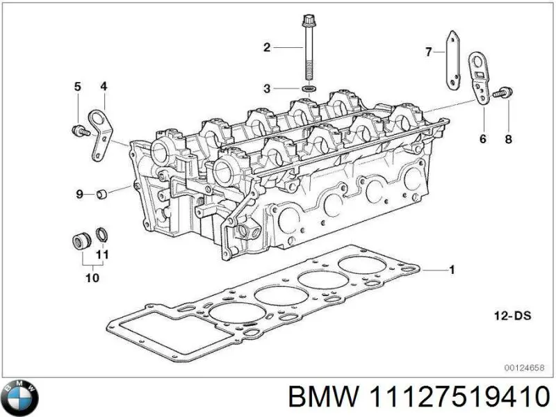 Левая прокладка ГБЦ 11127519410 BMW