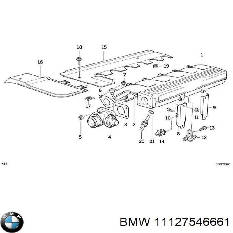 Купить 11127546661 BMW 